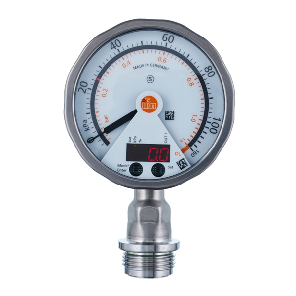 德國(guó)IFM易福門帶模擬顯示屏的齊平式壓力傳感器PG2438 PG-,25BREB12-MFRKG/US/ /P