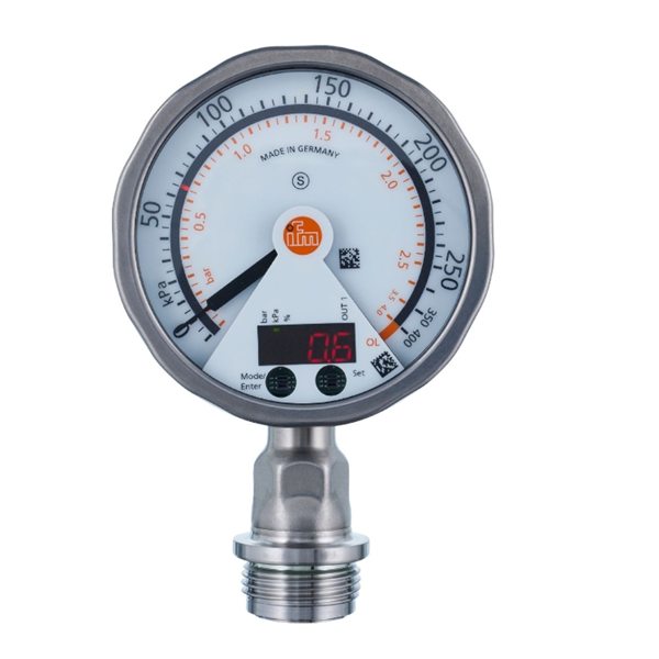 德國(guó)IFM易福門帶模擬顯示屏的齊平式壓力傳感器PG2438 PG-,25BREB12-MFRKG/US/ /P