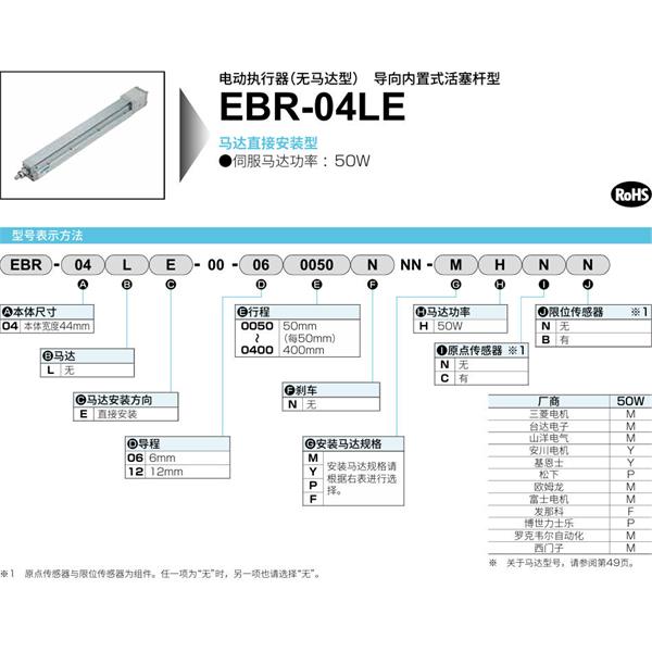 CKD喜開理電動(dòng)執(zhí)行器（無(wú)馬達(dá)型）滑塊型EBR-04LE-00-060300NNN-MHNN